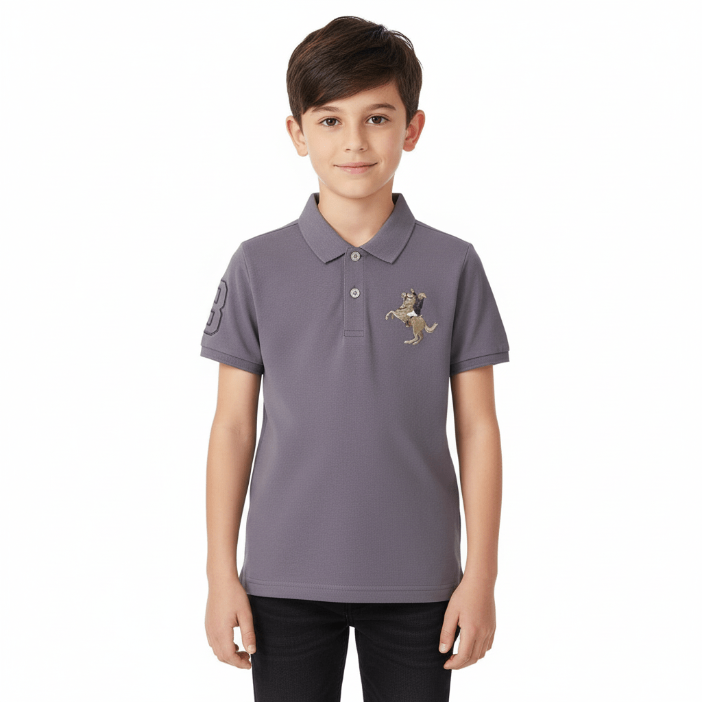 Kids' Napoleon Polo: Classic Piqué, Bold Embroidery, All - Day Comfort 4 Y - Shop Giordano