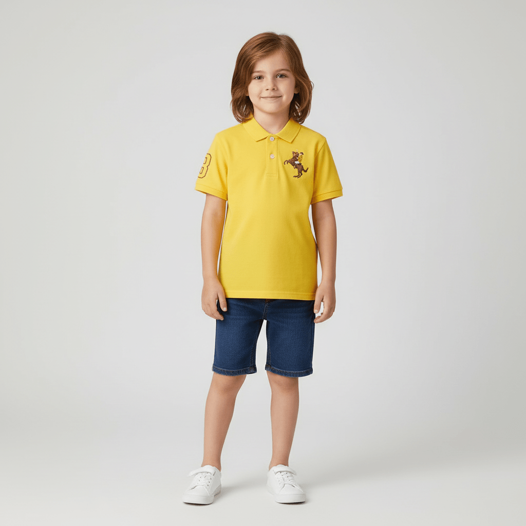 Kids' Napoleon Polo: Classic Piqué, Bold Embroidery, All - Day Comfort 4 Y - Shop Giordano