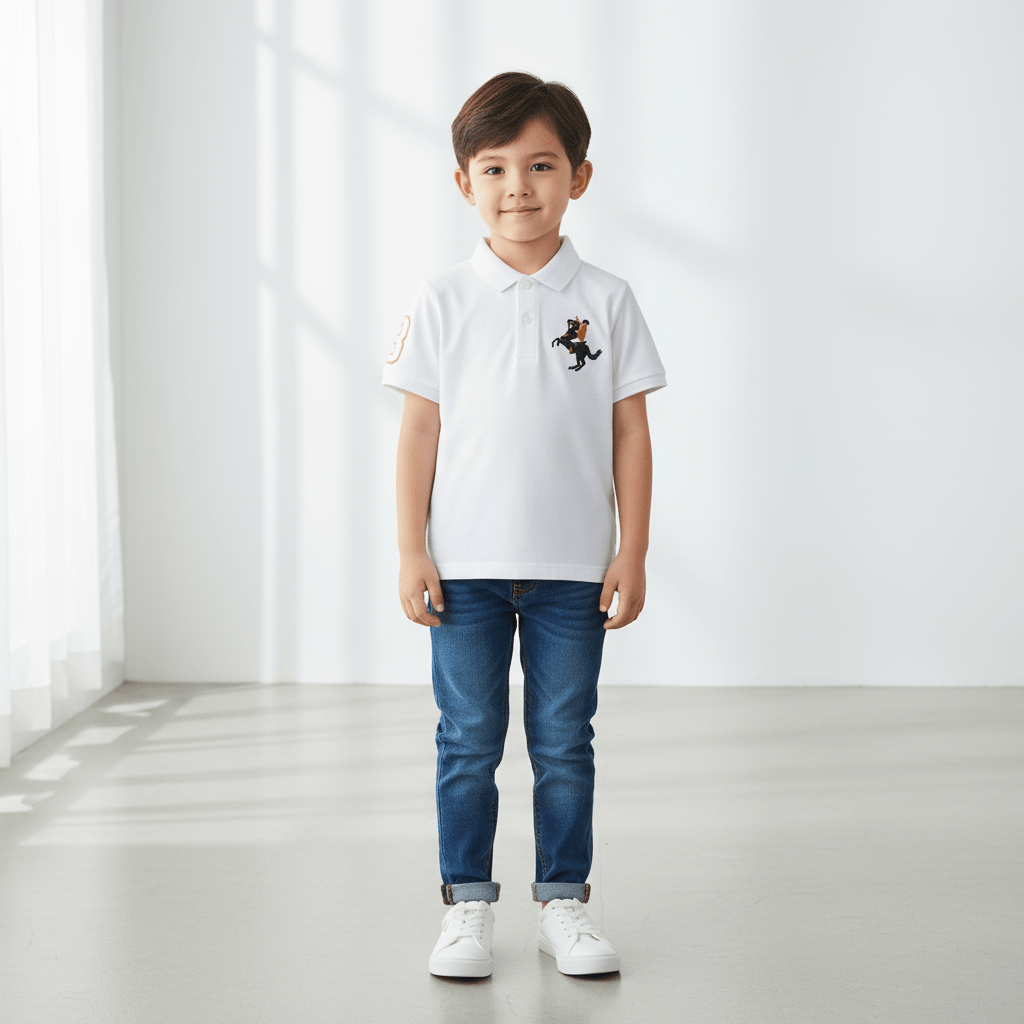 Kids' Napoleon Polo: Classic Piqué, Bold Embroidery, All - Day Comfort 4 Y - Shop Giordano