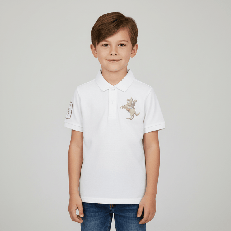 Kids' Napoleon Polo: Classic Piqué, Bold Embroidery, All - Day Comfort 4 Y - Shop Giordano