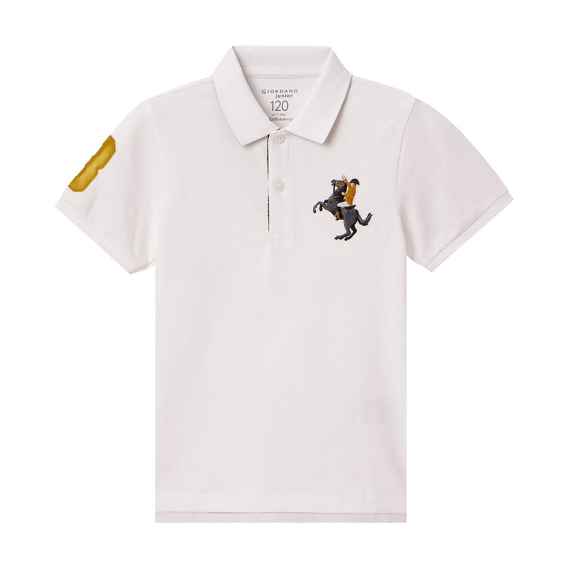 Kids' Napoleon Polo: Classic Piqué, Bold Embroidery, All - Day Comfort 100 - Shop Giordano
