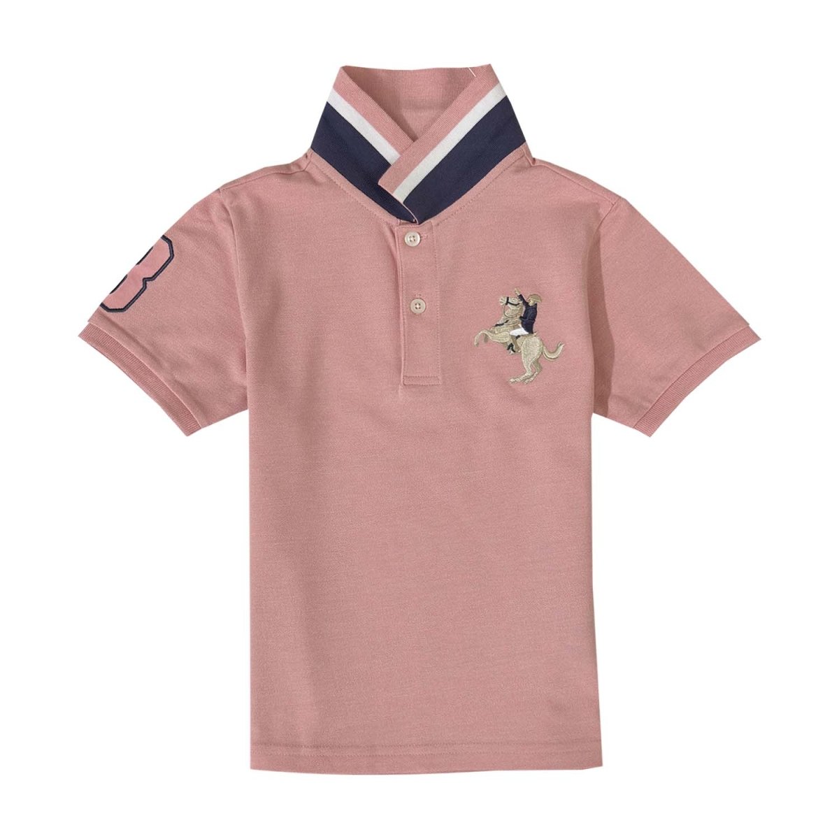 Giordano Kid's' Napoleon Polo: Classic Piqué, Bold Embroidery, All-Day Comfort - Premium Polo