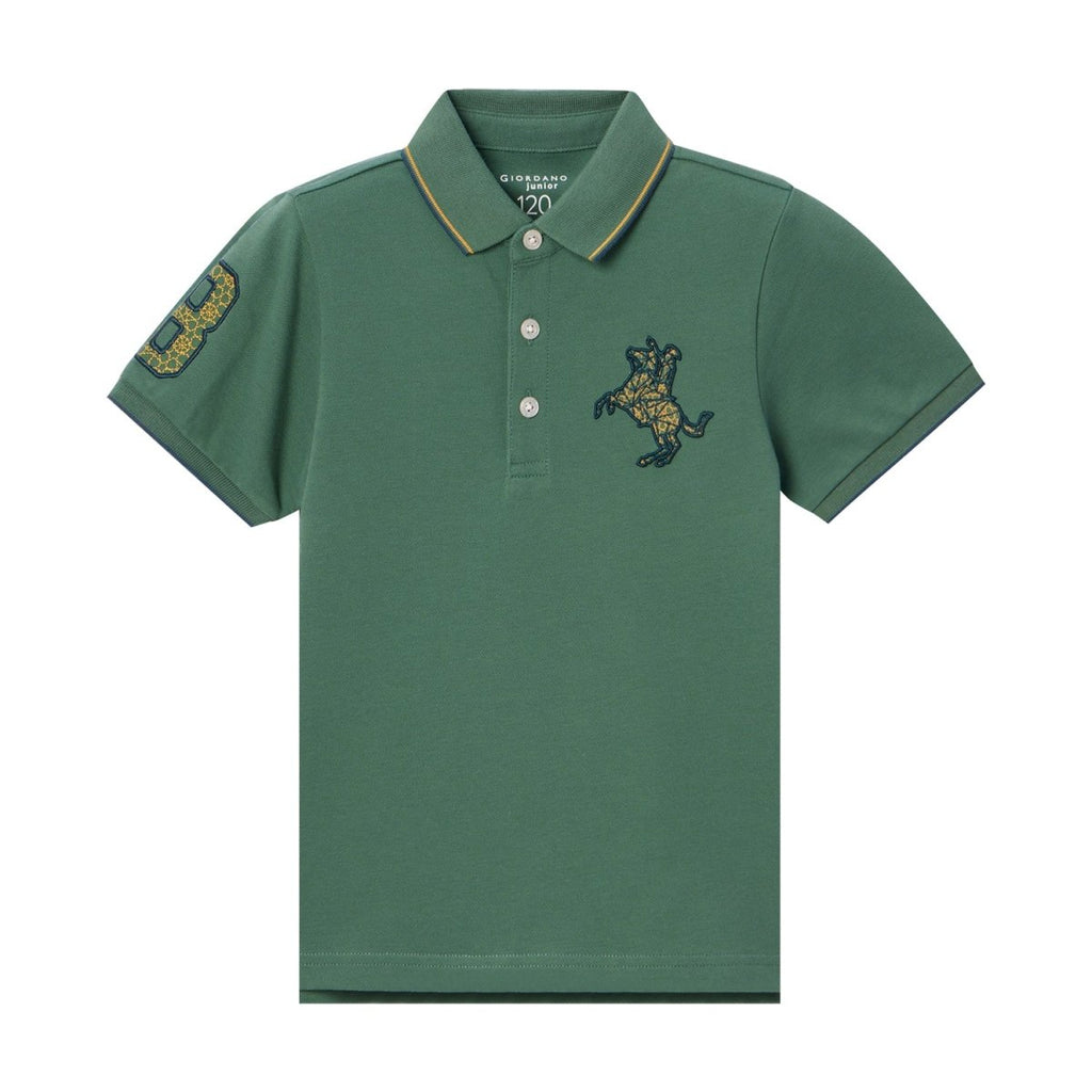 Kids' Napoleon Polo: Classic Piqué, Bold Embroidery, All - Day Comfort 100 - Shop Giordano