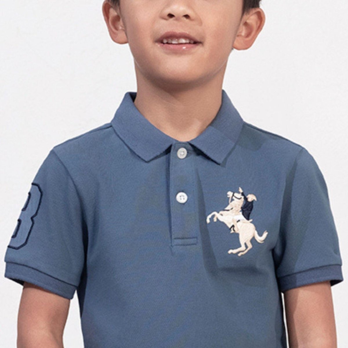 Kids' Napoleon Polo: Classic Piqué, Bold Embroidery, All - Day Comfort - Giordano