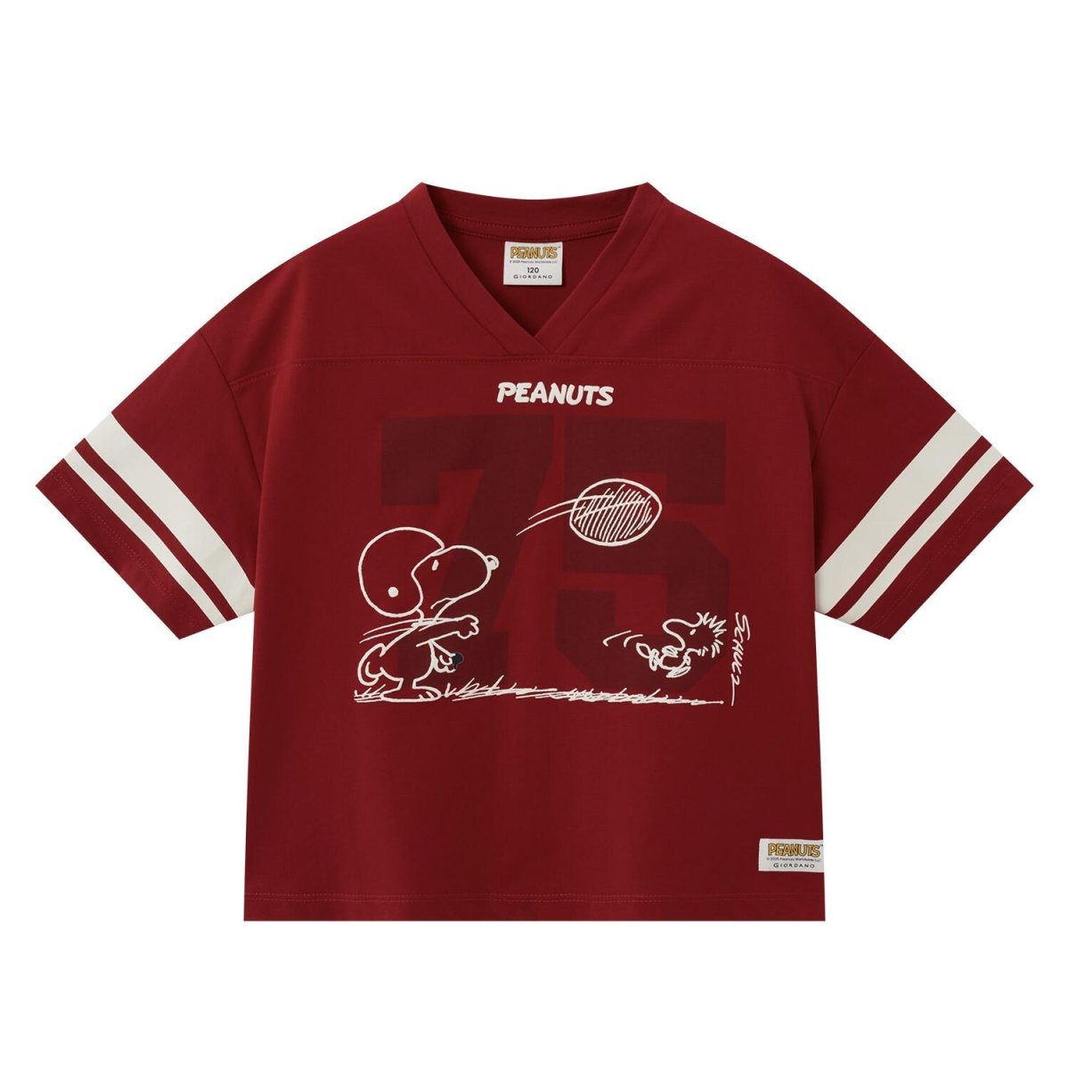 Giordano Kid's Peanuts 75Th Anniversary Snoopy Jersey Tee - Premium Print Tee