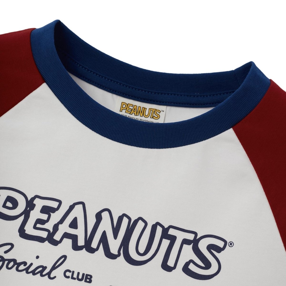 Kid's Peanuts Snoopy Raglan Tee - White & Red Graphic T-Shirt - Giordano
