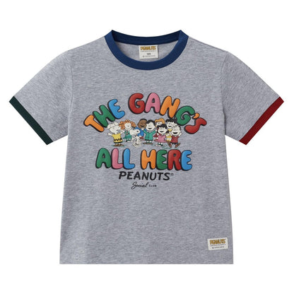Kid's Peanuts Snoopy Raglan Tee - White & Red Graphic T-Shirt - Giordano