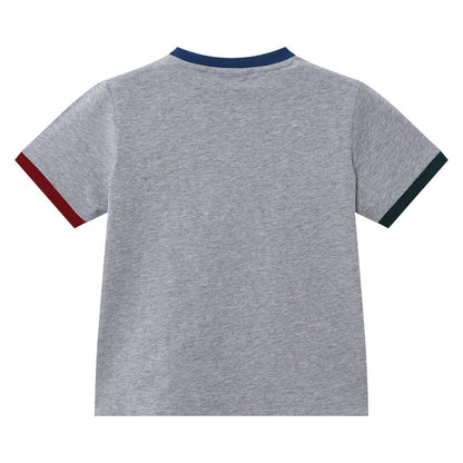Kid's Peanuts Snoopy Raglan Tee - White & Red Graphic T-Shirt - Giordano