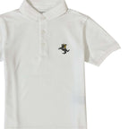 Giordano Kids Pique Flat Knit Collar Short Sleeve Slim Fit Small Napoleon Embroidery Bold Polo - Premium Polo