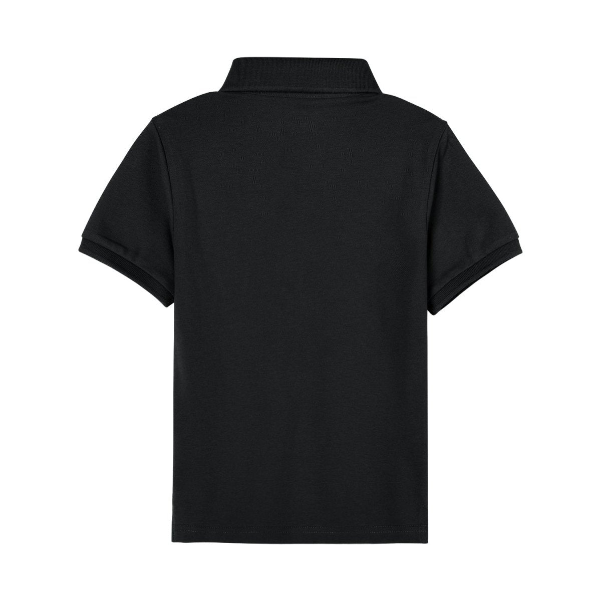 Kids Pique Flat Knit Collar Short Sleeve Slim Fit Small Napoleon Embroidery Bold Polo - Giordano