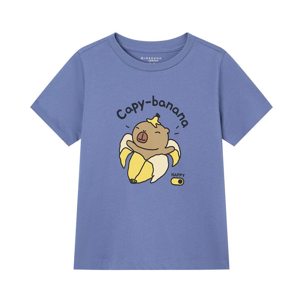 Kids’ Regular Fit Cotton Crew Neck Graphic Print Tee 4 Y - Shop Giordano