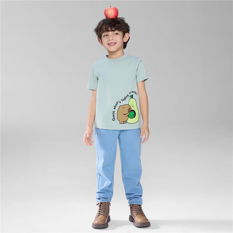 Giordano Kid's Regular Fit Cotton Crew Neck Graphic Print Tee - first_variant_option_2 Premium Print Tee for Giordano