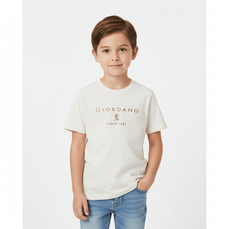 Giordano Kid's Regular Fit Cotton Crew Neck Printed Tee - first_variant_option_2 Premium Print Tee for Giordano