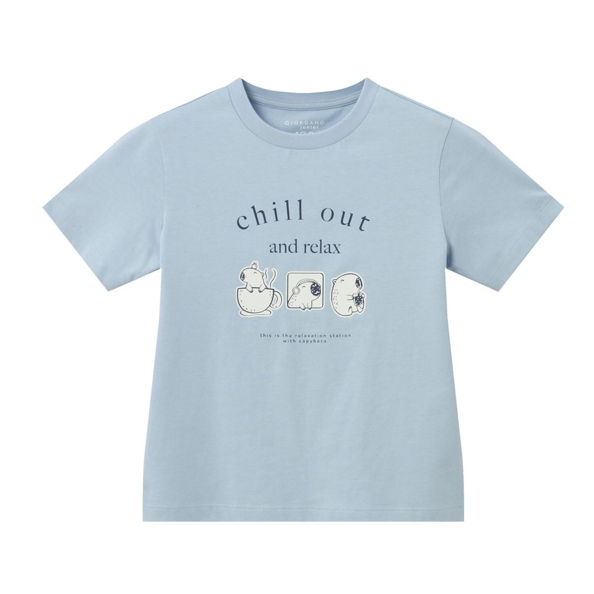 Kids’ Regular Fit Cotton Crew Neck Printed Tee 4 Y - Shop Giordano