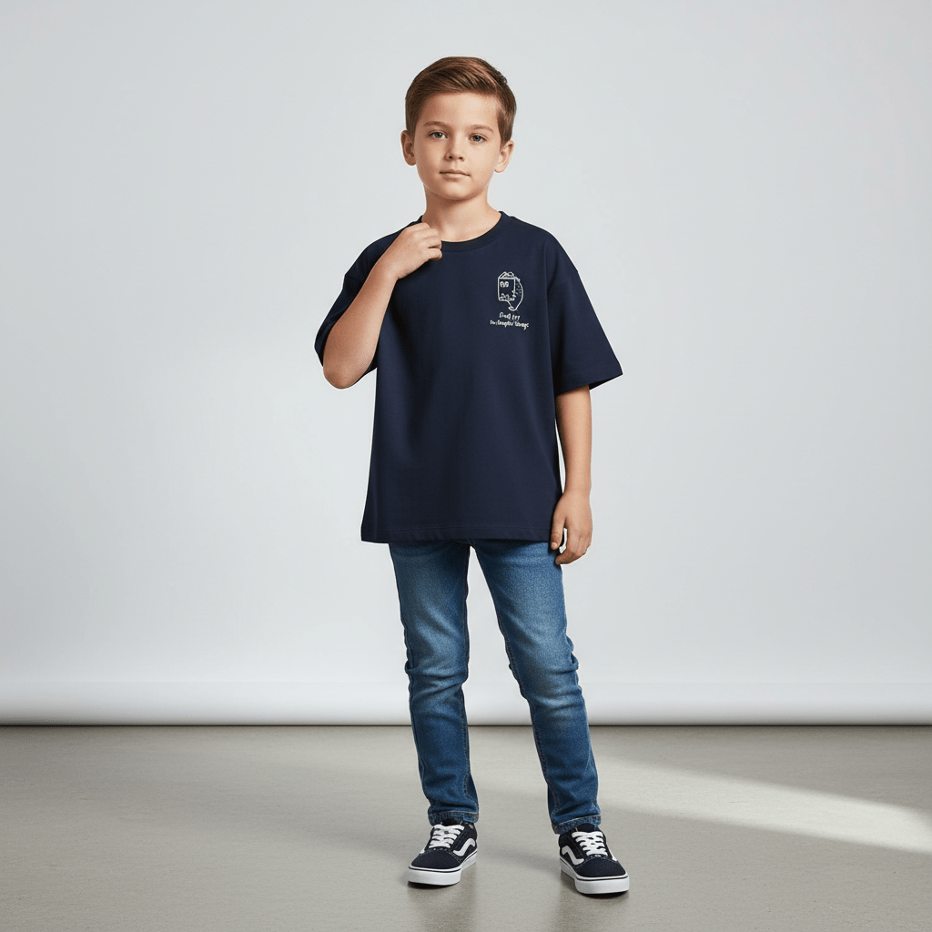Kids’ Regular Fit Cotton Crew Neck Printed Tee 4 Y - Shop Giordano