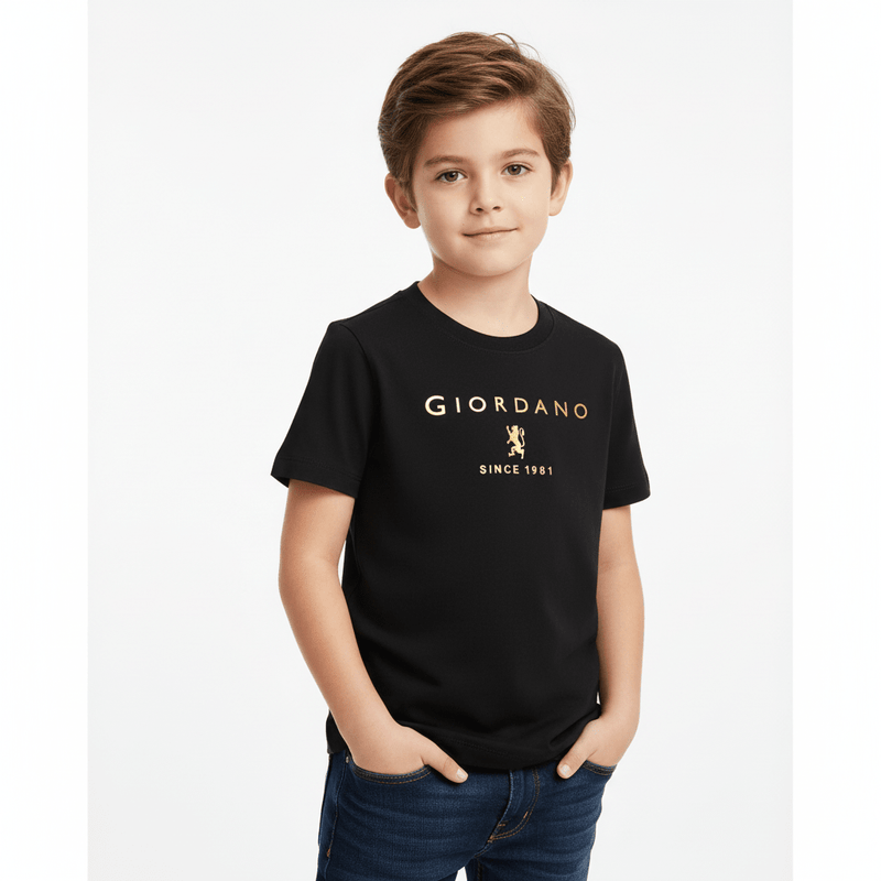 Giordano Kid's Regular Fit Cotton Crew Neck Printed Tee - first_variant_option_2 Premium Print Tee for Giordano