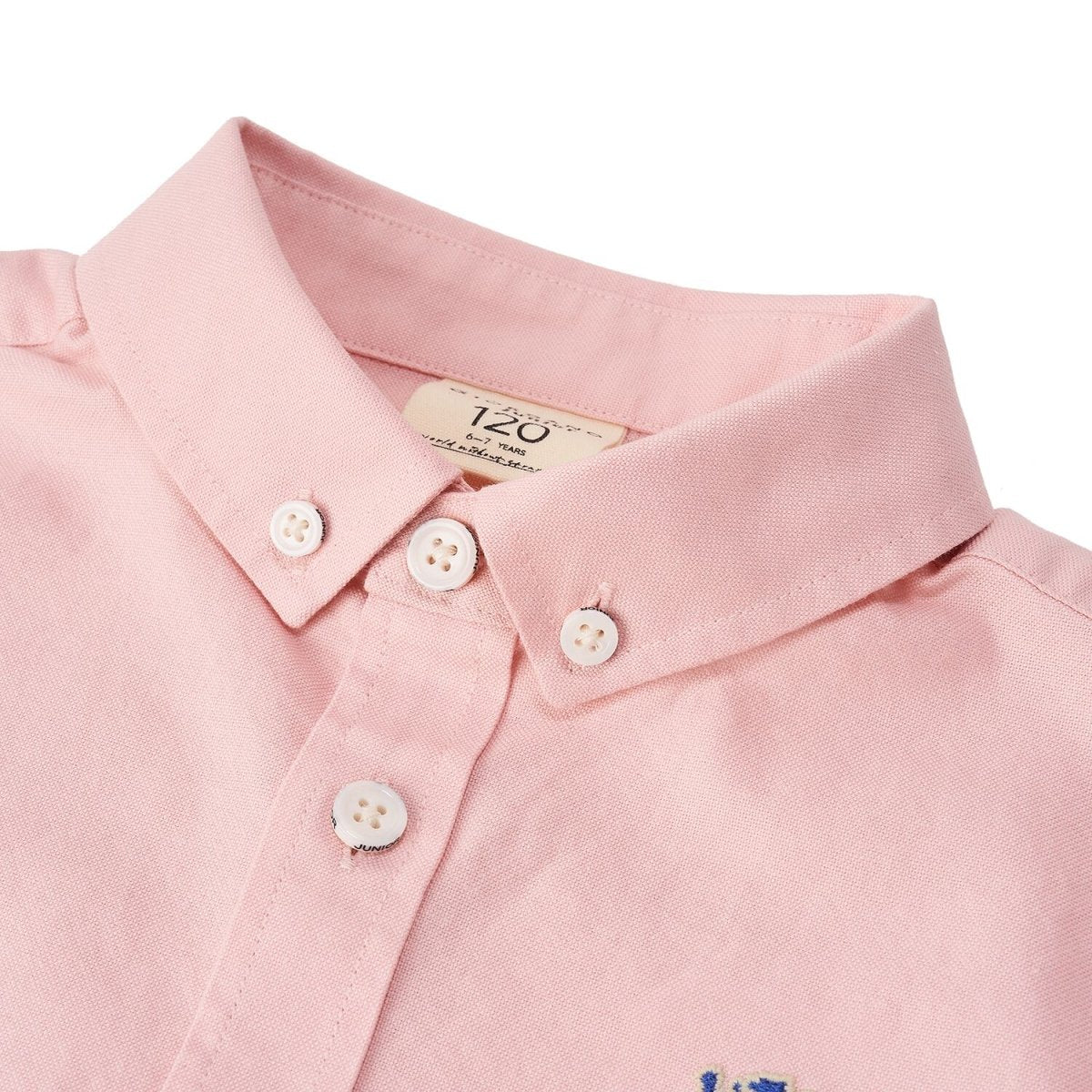 Kids' Regular Fit Cotton Oxford Long Sleeve Shirt 4 Y - Shop Giordano