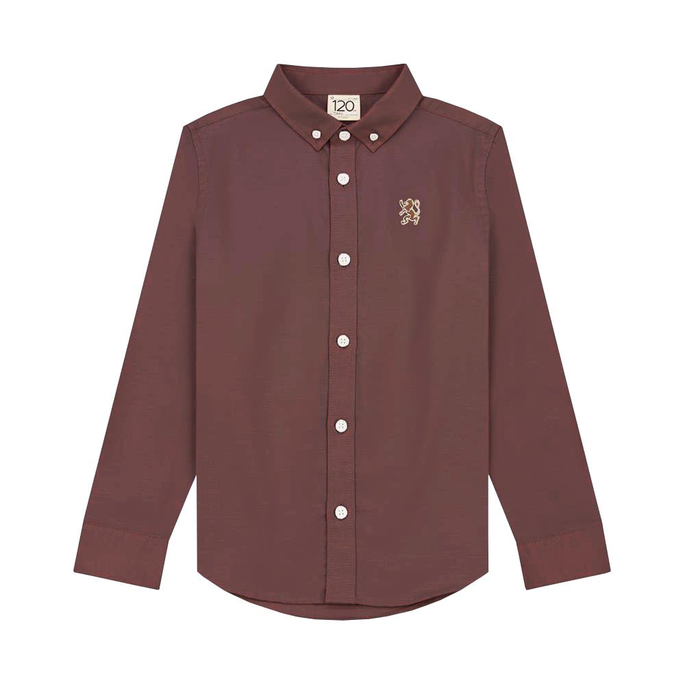 Kids' Regular Fit Cotton Oxford Long Sleeve Shirt 4 Y - Shop Giordano