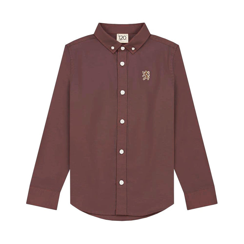 Kids' Regular Fit Cotton Oxford Long Sleeve Shirt 4 Y - Shop Giordano