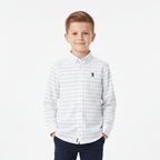 Kid's Regular Fit Cotton Oxford Long Sleeve Shirt 4 Y - Shop Giordano