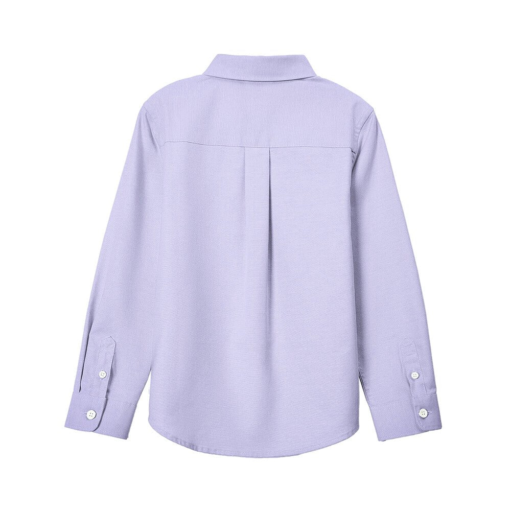 Kids' Regular Fit Cotton Oxford Long Sleeve Shirt 4 Y - Shop Giordano