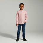 Kids' Regular Fit Cotton Oxford Long Sleeve Shirt 4 Y - Shop Giordano