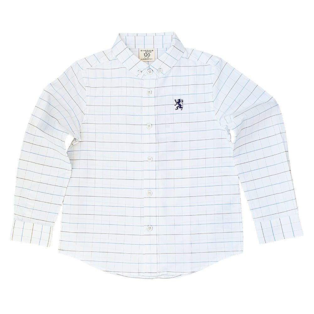 Kids' Regular Fit Cotton Oxford Long Sleeve Shirt 4 Y - Shop Giordano