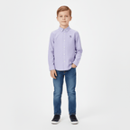 Kids' Regular Fit Cotton Oxford Long Sleeve Shirt 4 Y - Shop Giordano