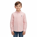 Kids' Regular Fit Cotton Oxford Long Sleeve Shirt 4 Y - Shop Giordano