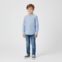 Kids' Regular Fit Cotton Oxford Long Sleeve Shirt 4 Y - Shop Giordano