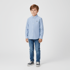 Kids' Regular Fit Cotton Oxford Long Sleeve Shirt 4 Y - Shop Giordano