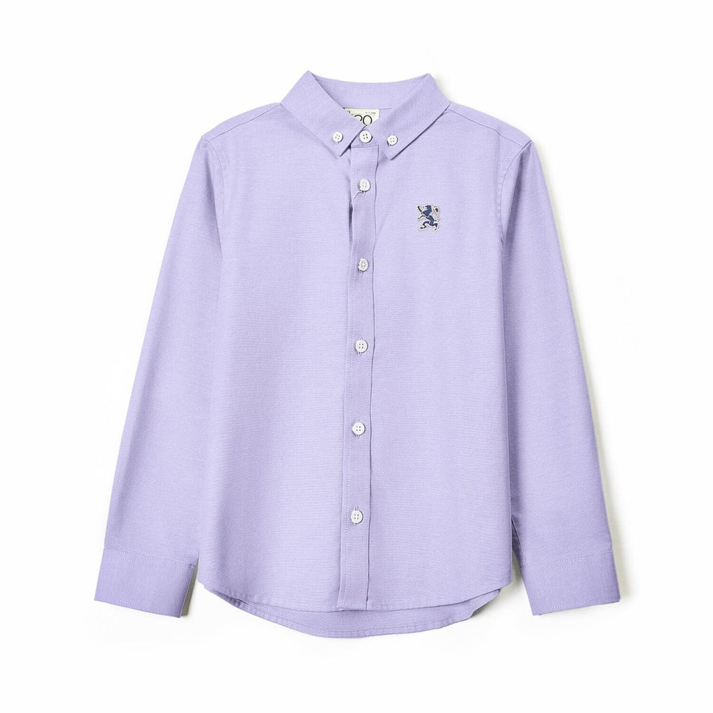 Kids' Regular Fit Cotton Oxford Long Sleeve Shirt 4 Y - Shop Giordano