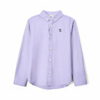 Kids' Regular Fit Cotton Oxford Long Sleeve Shirt 4 Y - Shop Giordano