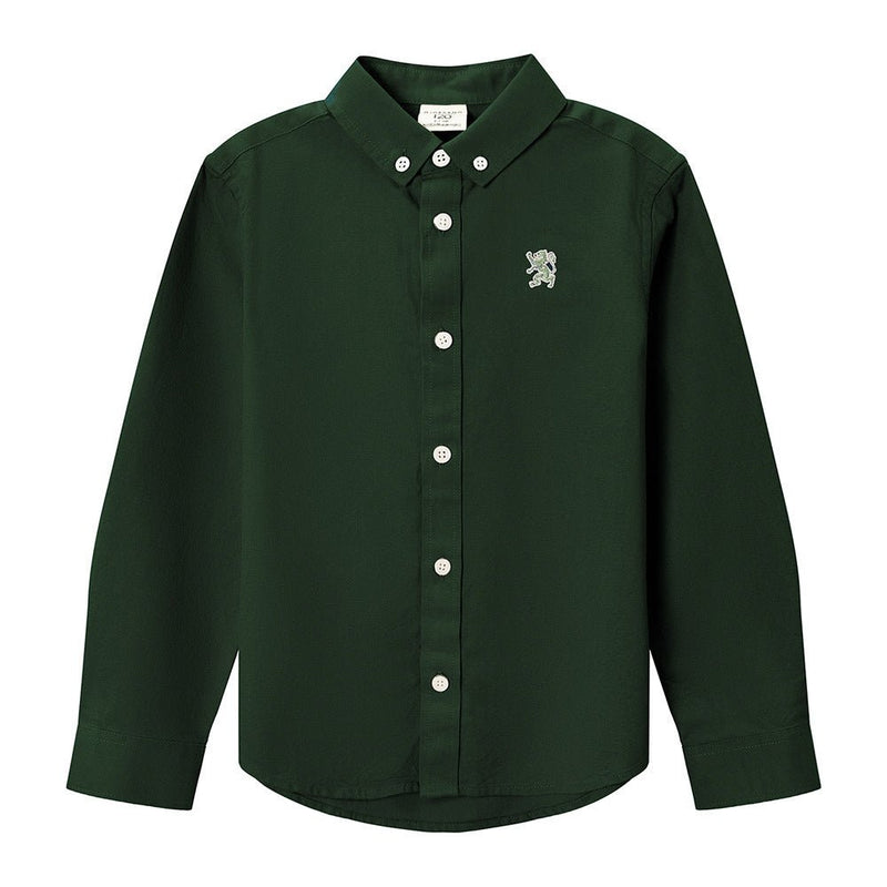 Kids' Regular Fit Cotton Oxford Long Sleeve Shirt 4 Y - Shop Giordano