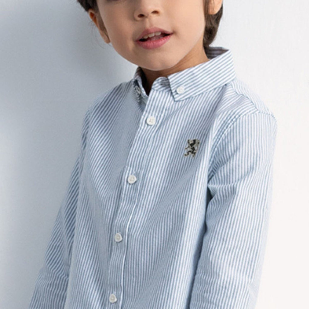 Kids' Regular Fit Cotton Oxford Long Sleeve Shirt 4 Y - Shop Giordano