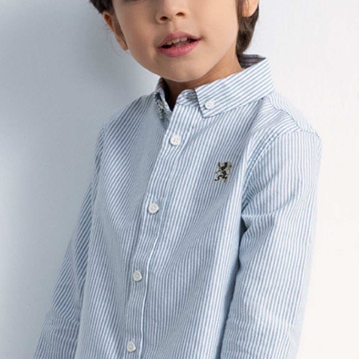 Kids' Regular Fit Cotton Oxford Long Sleeve Shirt 4 Y - Shop Giordano