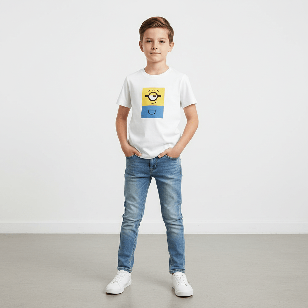 Kids’ Regular Fit Crew Neck Print Tee| Minion Collection 4 Y - Shop Giordano