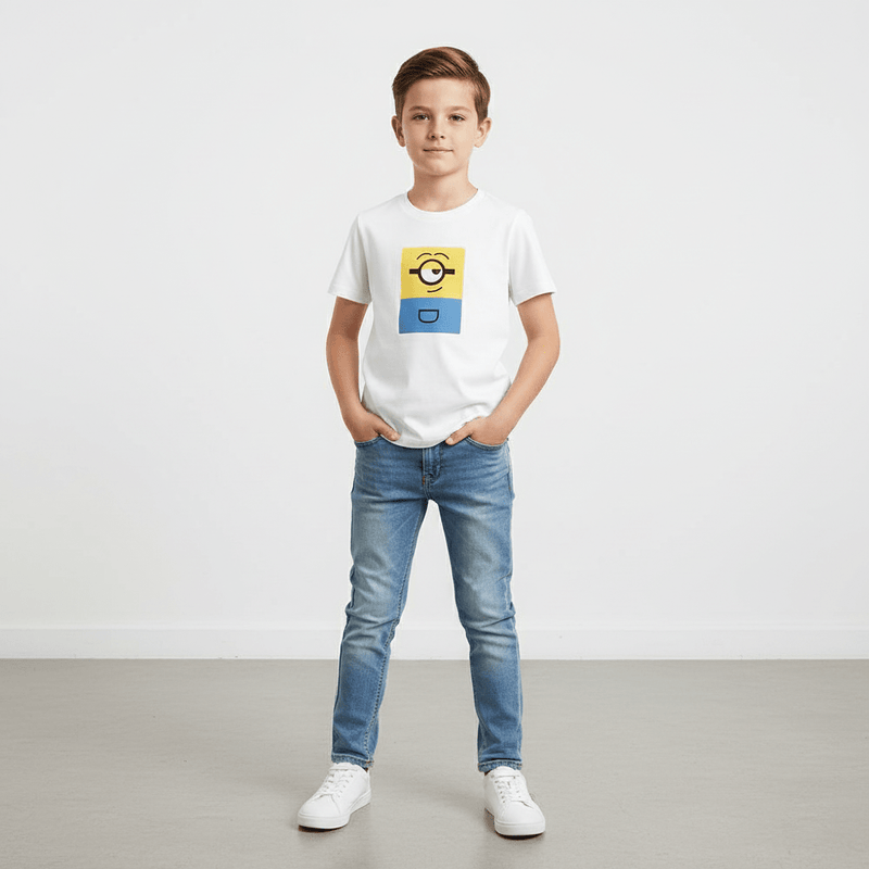 Giordano Kid's' Regular Fit Crew Neck Print Tee| Minion Collection - Premium Print Tee