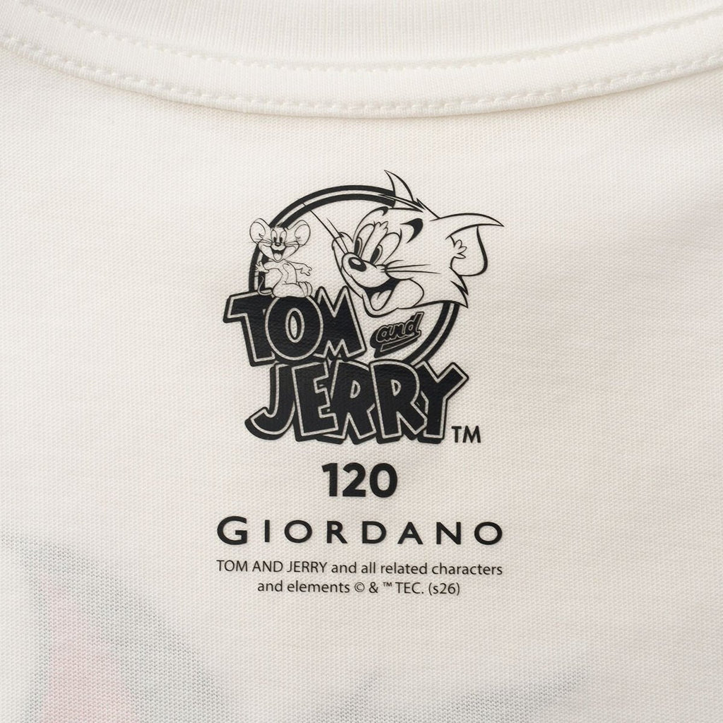 Kids' Regular Fit Tom & Jerry Graphic Print Tee 4 Y - Shop Giordano