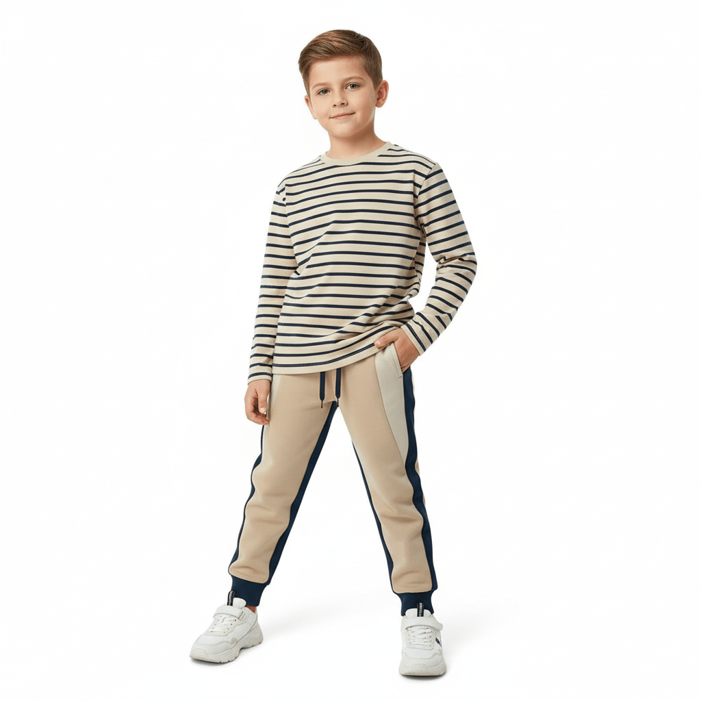 Kid's Regular Tapered Mid - Rise Interlock Jogger Pants 4 Y - Shop Giordano