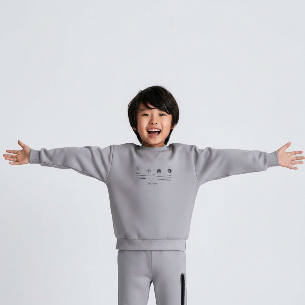Giordano Kid's Relaxed Crew Neck Printed Sweatshirt - first_variant_option_2 Premium Sweatshirt for Giordano