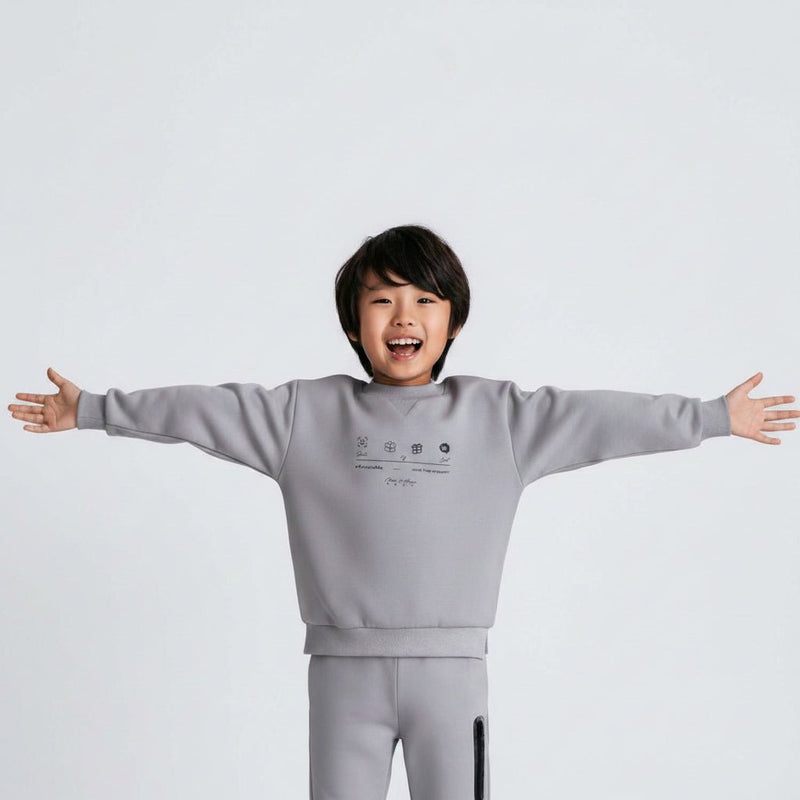 Giordano Kid's Relaxed Crew Neck Printed Sweatshirt - first_variant_option_2 Premium Sweatshirt for Giordano