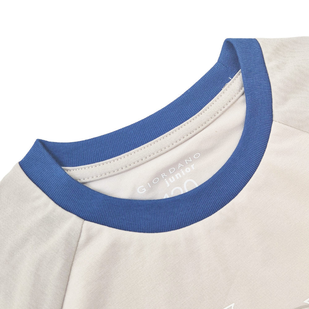 Kids' Relaxed Fit Cotton - Blend Crew Neck Printed Tee - Giordano