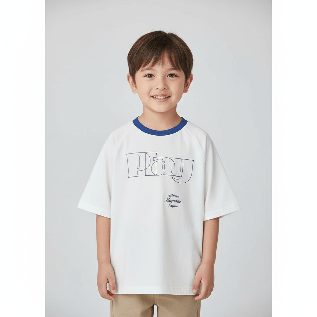 Kids' Relaxed Fit Cotton - Blend Crew Neck Printed Tee 4 Y - Shop Giordano