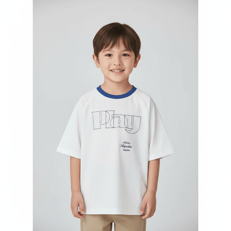 Kids' Relaxed Fit Cotton - Blend Crew Neck Printed Tee 4 Y - Shop Giordano