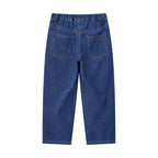 Kid's Relaxed Taper Mid - Rise Elastic Waist Denim Jeans 4 Y - Shop Giordano