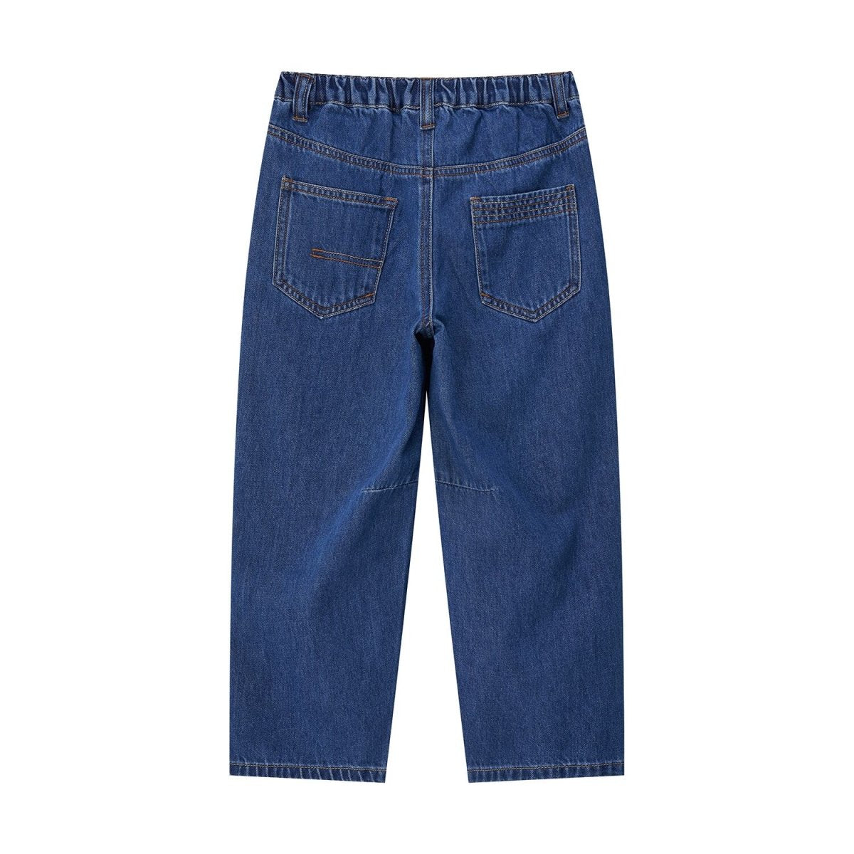 Kid's Relaxed Taper Mid - Rise Elastic Waist Denim Jeans 4 Y - Shop Giordano