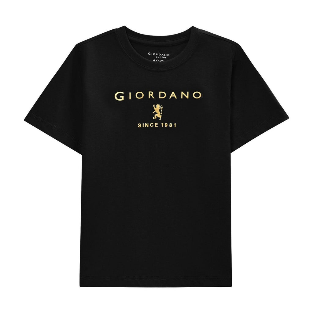 Giordano Kid's Signature Printed Crew Neck Cotton Jersey Tee - Premium Print Tee