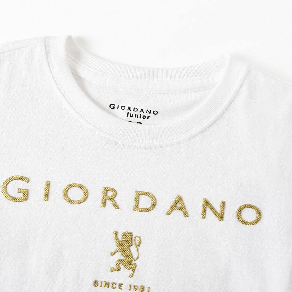 Kids’ Signature Printed Crew Neck Cotton Jersey Tee 4 Y - Shop Giordano