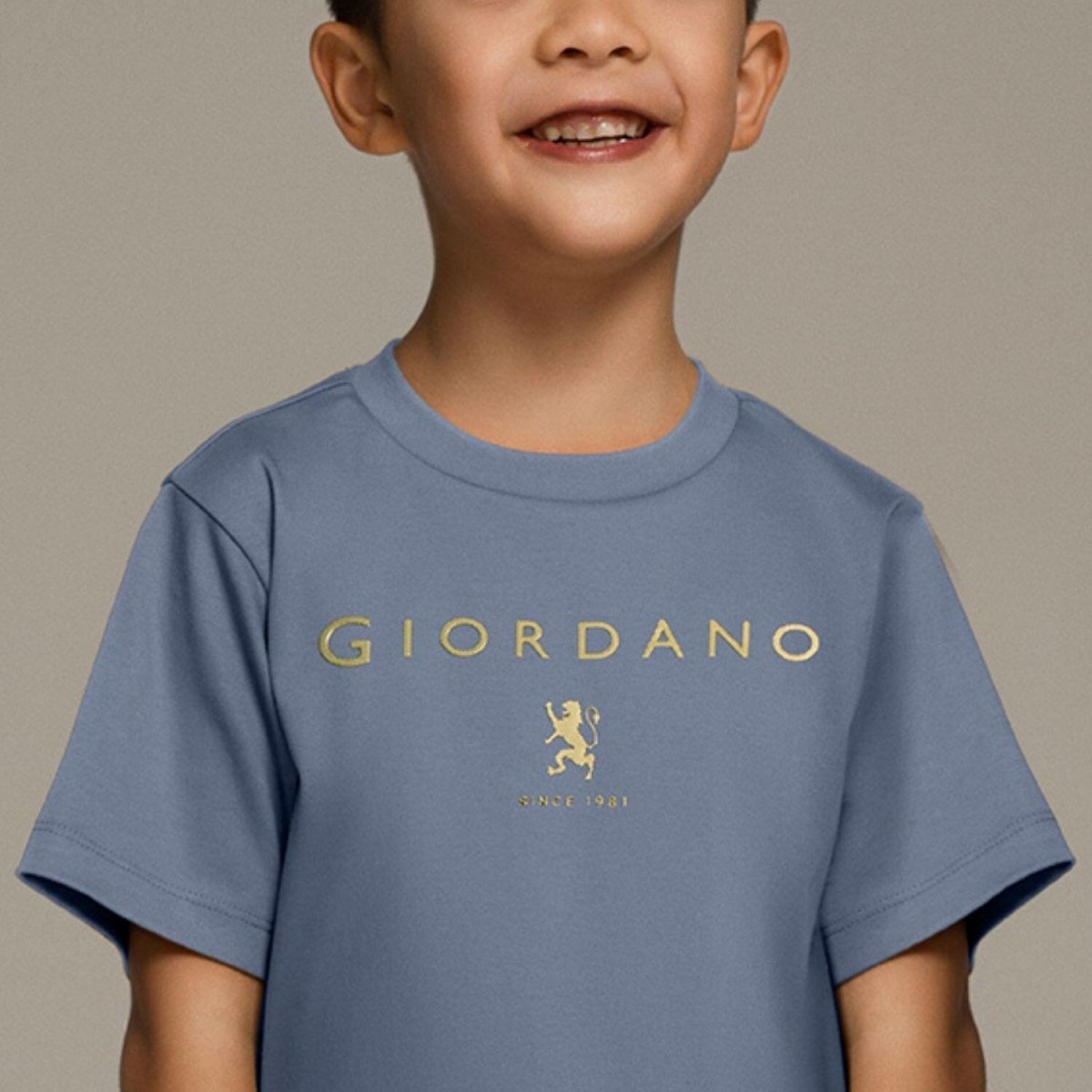Kids’ Signature Printed Crew Neck Cotton Jersey Tee 4 Y - Shop Giordano